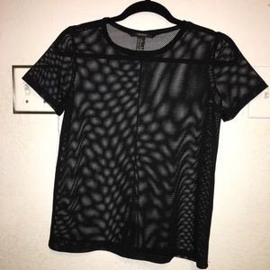 3/$15 black mesh top